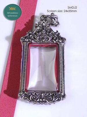 SMDJ2Whitebrass Somdej2 amulet casing screen size 24x35mm