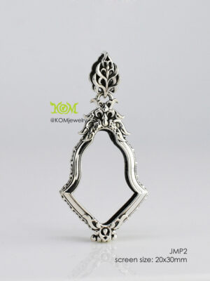 JMP2Silver925 Jumpee Pim Lek amulet casing 20x30mm