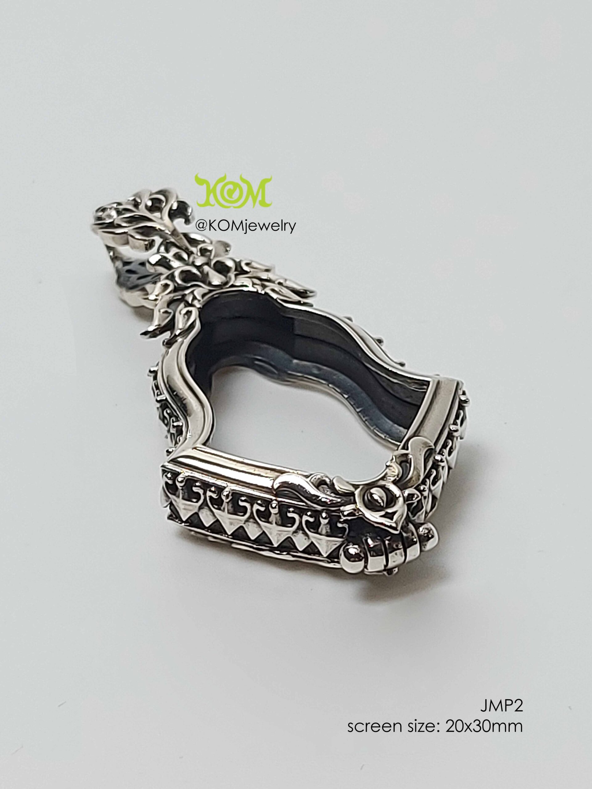 JMP2Silver925 Jumpee Pim Lek amulet casing 20x30mm - Image 5