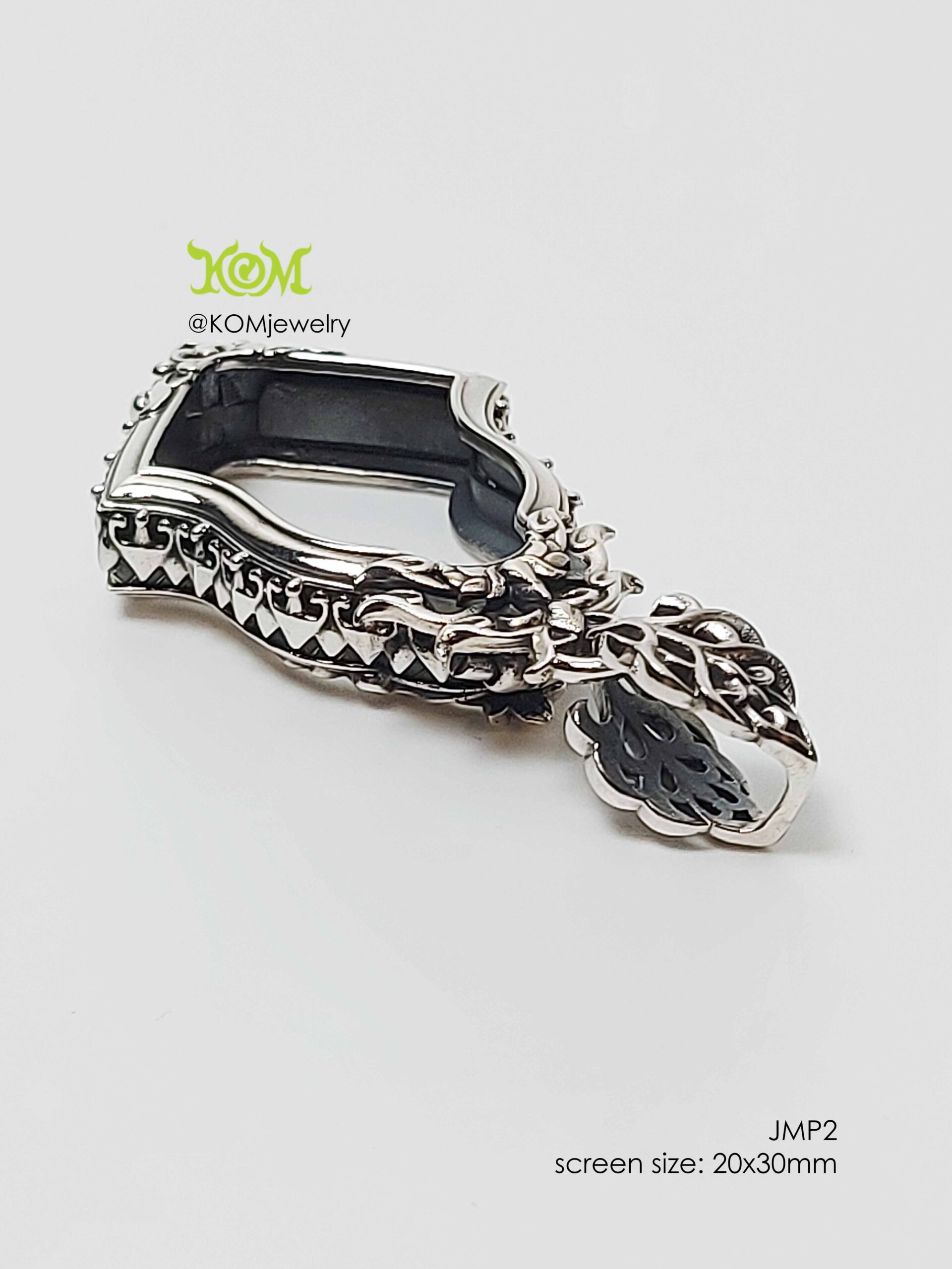 JMP2Silver925 Jumpee Pim Lek amulet casing 20x30mm - Image 6