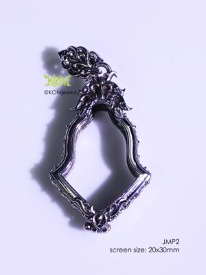 JMP2WhiteBrass Jumpee Pim Lek amulet casing 20x30mm