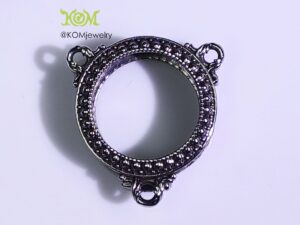 PS3RND1Whitebrass round amulet casing inner diameter 20mm