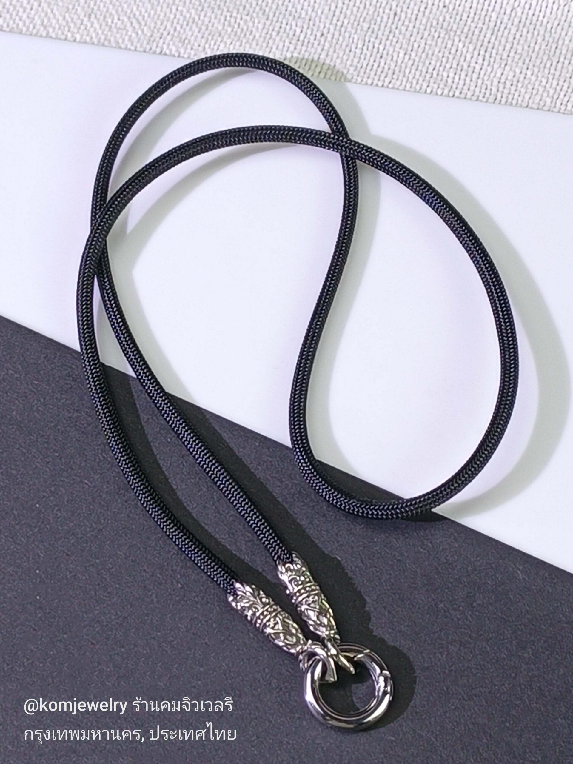 KOM Dahlia whitebrass rope necklace with classic spring