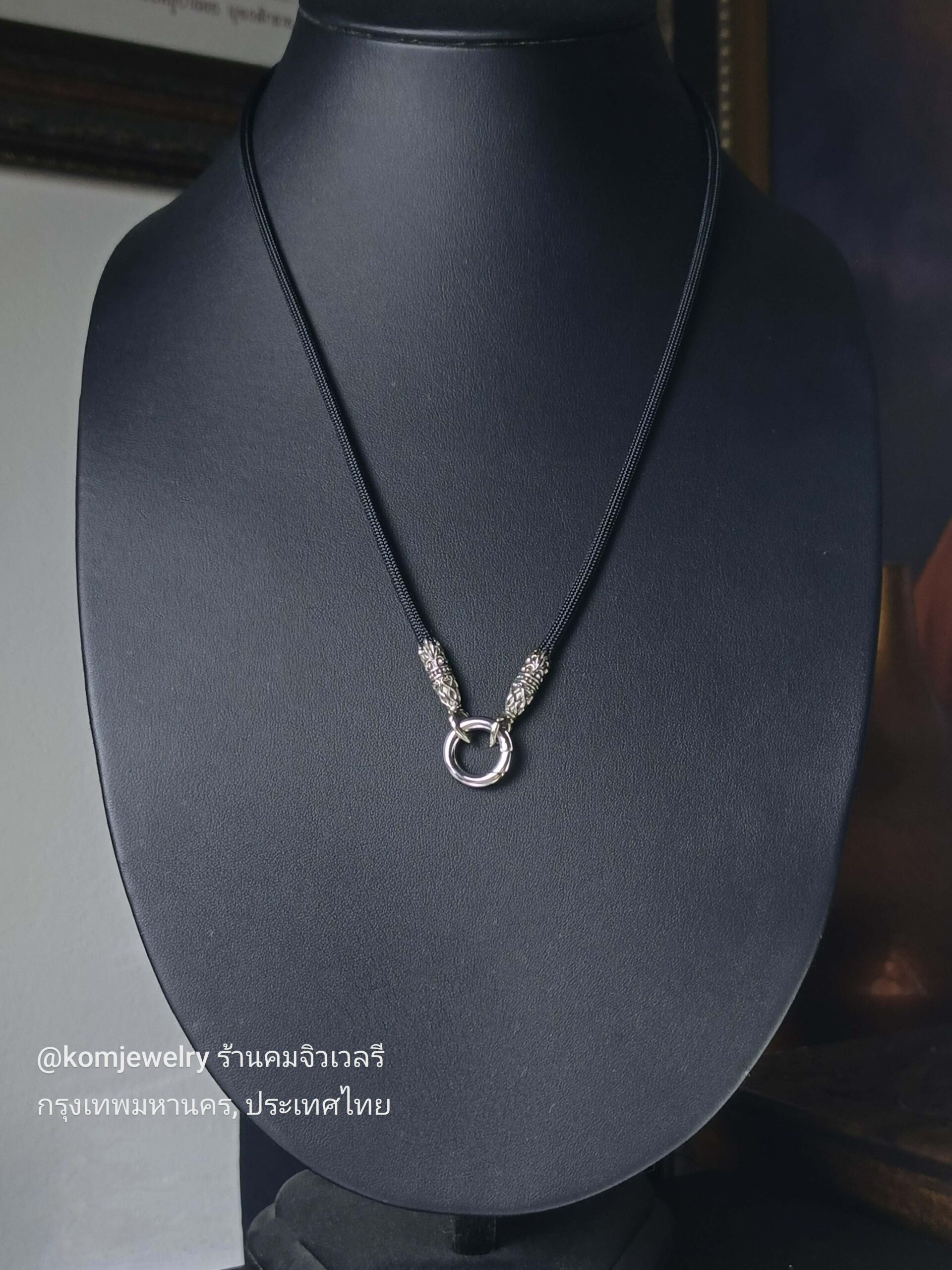 KOM Dahlia whitebrass rope necklace with classic spring - Image 8