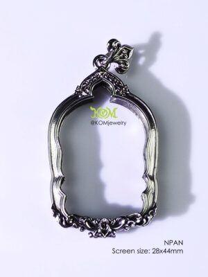 NPANWhitebrass Sema Nang Pan amulet casing 28x44mm