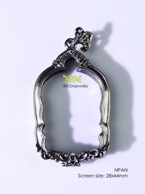 NPANWhitebrass Sema Nang Pan amulet casing 28x44mm