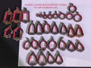 Plastic covers front/back + foam แผ่นพลาสติก หน้า-หลัง และโฟมรอง สำหรับนำไปประกอบเองใช้งานแบบตลับไม่