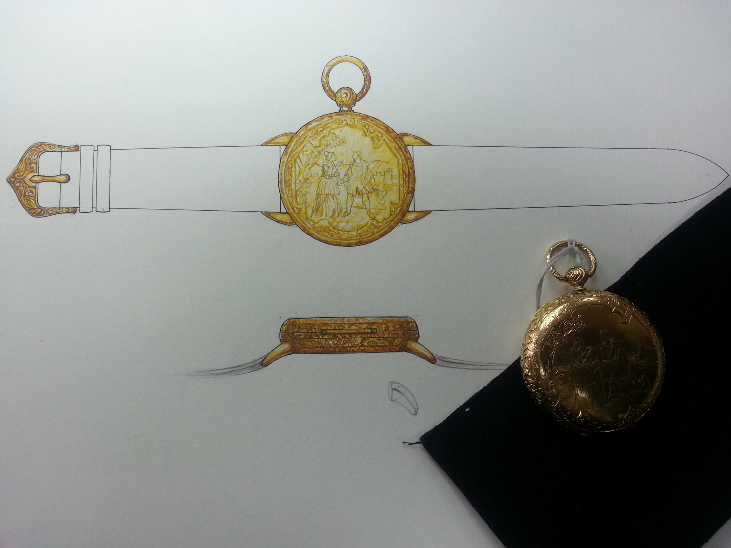 Package 1 set 5pieces custom jewelry design sketch service - แพคเกจ 1 ชุด 5ชิ้น ออกแบบเครื่องประดับ งานแฮนด์สเก็ตช์ (Hand Sketch)ตามบรีฟของลูกค้า สามารถนำไปประยุกต์ขึ้นตัวเรือนจริงได้ - Image 9