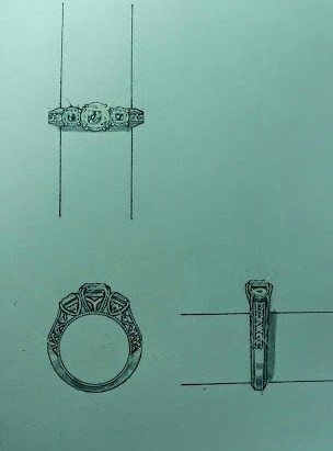Package 1 piece custom jewelry design sketch service - แพคเกจ 1 ชิ้น ออกแบบเครื่องประดับ งานแฮนด์สเก็ตช์ (Hand Sketch)ตามบรีฟของลูกค้า สามารถนำไปประยุกต์ขึ้นตัวเรือนจริงได้ - Image 7