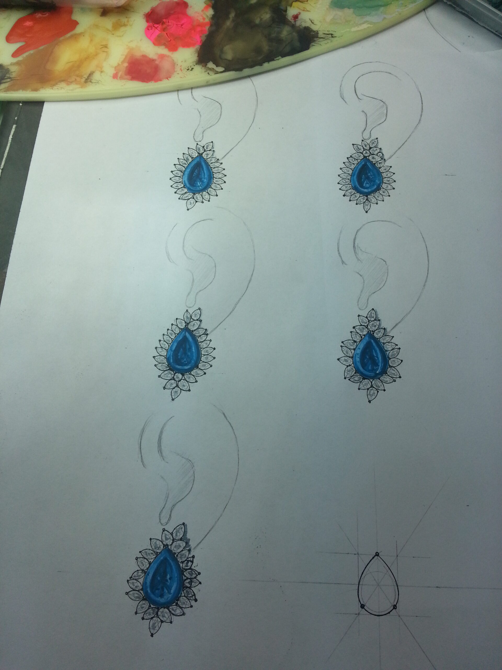 Package 1 piece custom jewelry design sketch service - แพคเกจ 1 ชิ้น ออกแบบเครื่องประดับ งานแฮนด์สเก็ตช์ (Hand Sketch)ตามบรีฟของลูกค้า สามารถนำไปประยุกต์ขึ้นตัวเรือนจริงได้ - Image 9