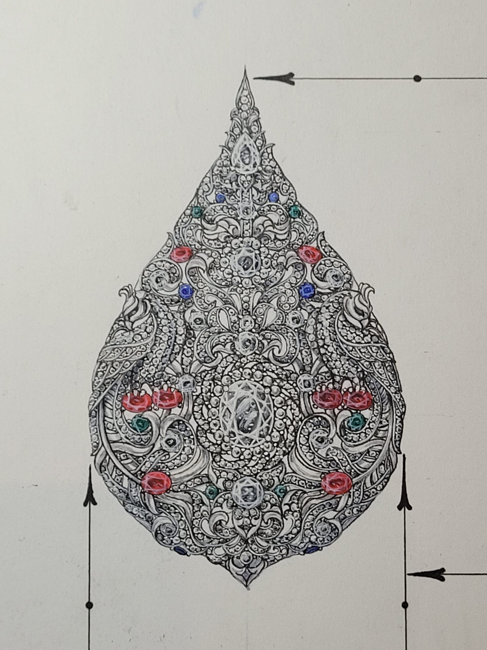 Package Special Design of Unalome อุณาโลมสำหรับประดับพระประธาน หรือเครื่องทรง พระประธาน - Image 7