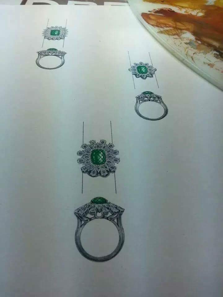 Package 1 piece custom jewelry design sketch service - แพคเกจ 1 ชิ้น ออกแบบเครื่องประดับ งานแฮนด์สเก็ตช์ (Hand Sketch)ตามบรีฟของลูกค้า สามารถนำไปประยุกต์ขึ้นตัวเรือนจริงได้ - Image 4