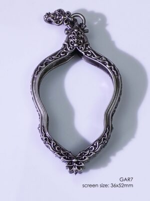 GAR7Whitebrass Garuda7 amulet casing screen size 36x52mm