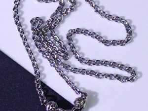 The Signature Slip-On Chain 4mm: Stainless Steel & White Brass by komjewelry สร้อยพระแบบยาว
