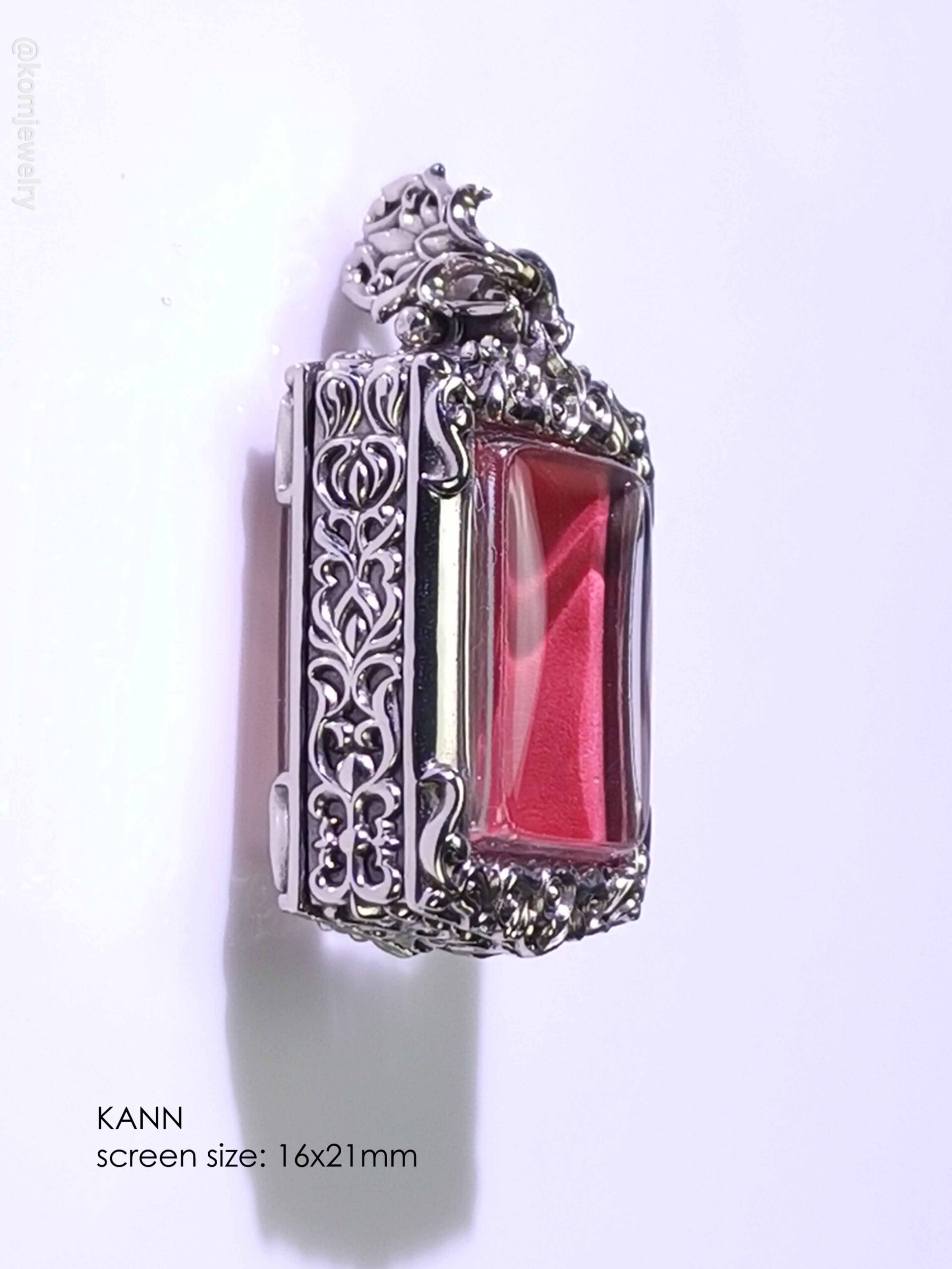 KANNWhitebrass Phra KANAN amulet casing screen size 16x21mm - Image 6